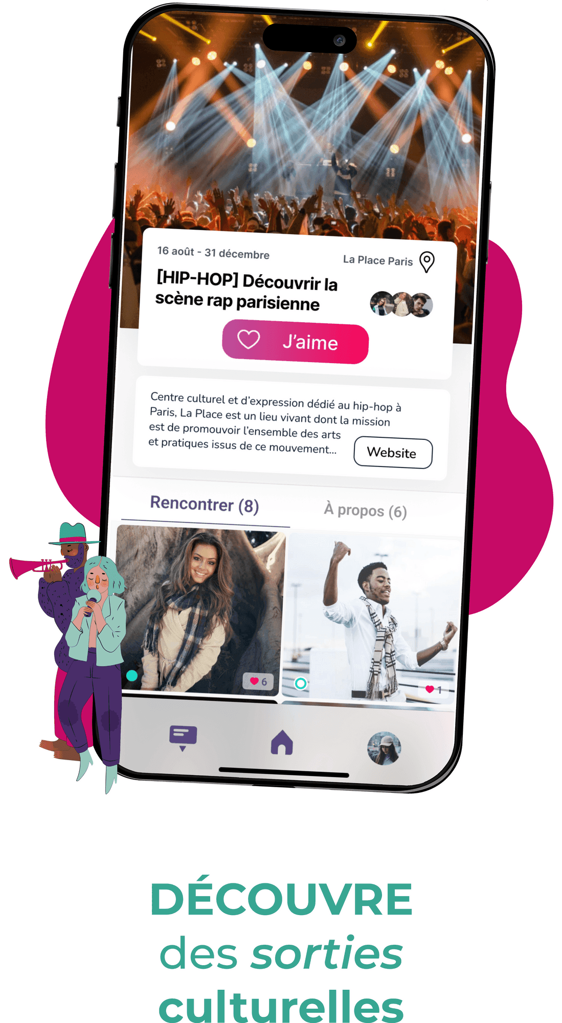 Capture d'écran COMPLICES — Messagerie entre passionnés de culture